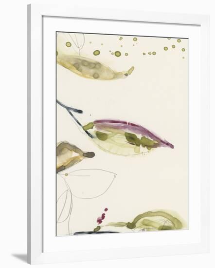 Leaf Branch Triptych III-Jennifer Goldberger-Framed Art Print