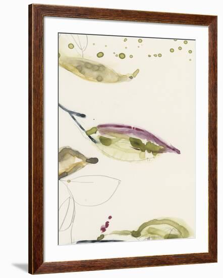 Leaf Branch Triptych III-Jennifer Goldberger-Framed Art Print