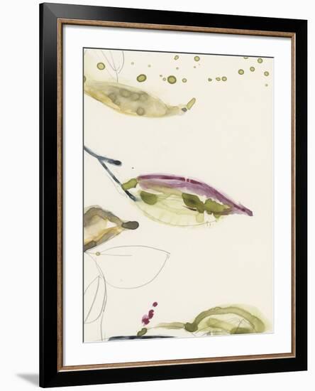 Leaf Branch Triptych III-Jennifer Goldberger-Framed Art Print