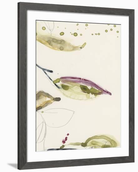 Leaf Branch Triptych III-Jennifer Goldberger-Framed Art Print