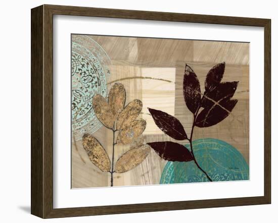 Leaf Kaleidescope 1-Matina Theodosiou-Framed Art Print