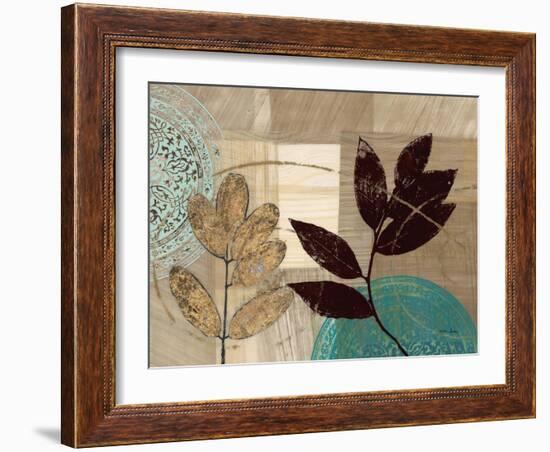 Leaf Kaleidescope 1-Matina Theodosiou-Framed Art Print