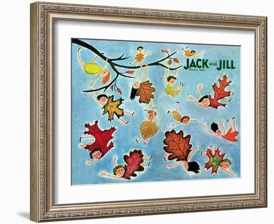 Leaf Kids - Jack and Jill, October 1945-Stella May DaCosta-Framed Giclee Print