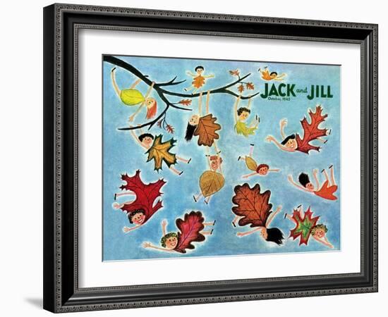 Leaf Kids - Jack and Jill, October 1945-Stella May DaCosta-Framed Giclee Print