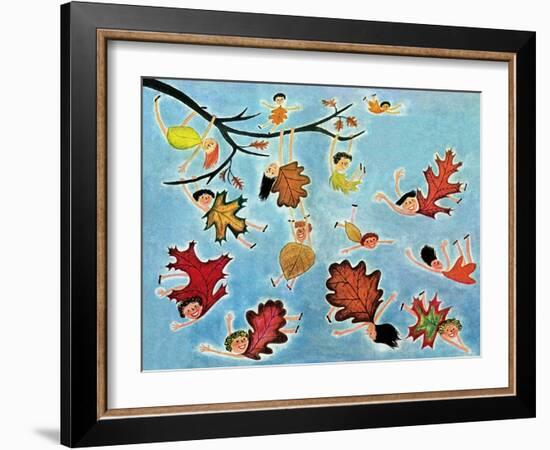 Leaf Kids - Jack & Jill-Stella May DaCosta-Framed Giclee Print