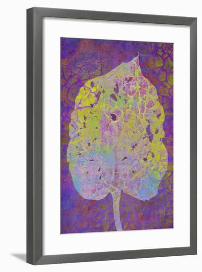 Leaf Lemon on Violet-Cora Niele-Framed Photographic Print