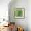 Leaf on Green Burlap-Elizabeth Medley-Framed Art Print displayed on a wall