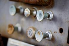 Pull Knobs - Choke And Throttle With Shallow Depth Of Field-leaf-Photographic Print