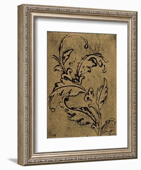 Leaf Scroll II-Tiffany Hakimipour-Framed Art Print