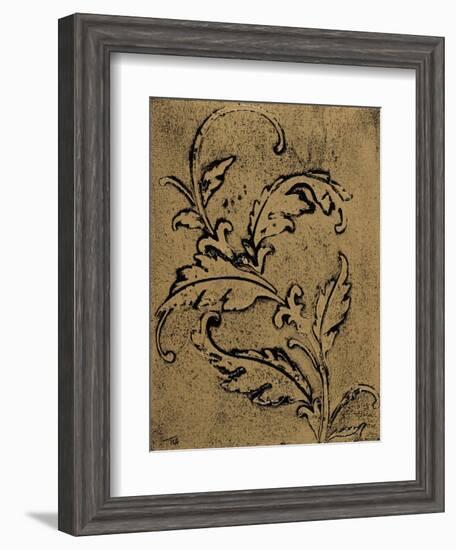 Leaf Scroll II-Tiffany Hakimipour-Framed Art Print