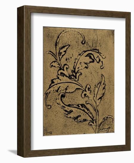 Leaf Scroll II-Tiffany Hakimipour-Framed Art Print