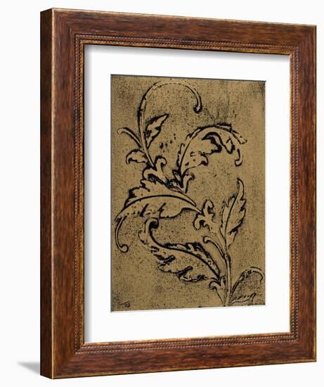 Leaf Scroll II-Tiffany Hakimipour-Framed Art Print