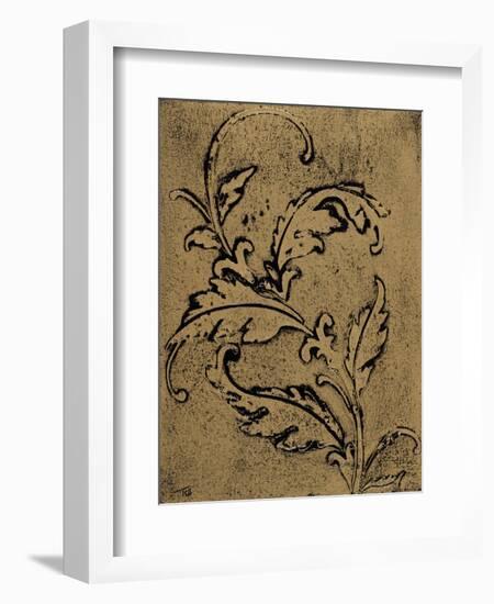 Leaf Scroll II-Tiffany Hakimipour-Framed Art Print