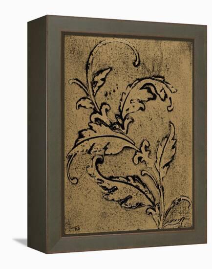 Leaf Scroll II-Tiffany Hakimipour-Framed Stretched Canvas