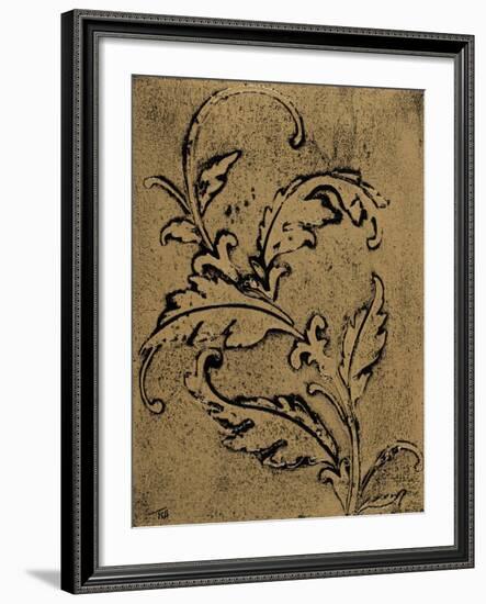 Leaf Scroll II-Tiffany Hakimipour-Framed Art Print