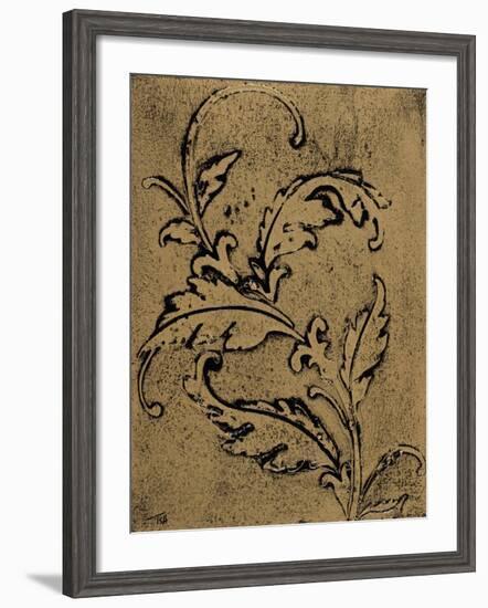 Leaf Scroll II-Tiffany Hakimipour-Framed Art Print