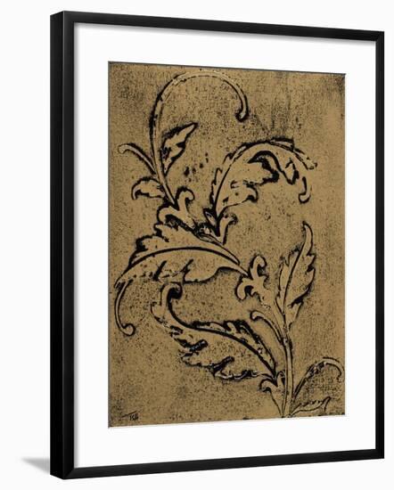 Leaf Scroll II-Tiffany Hakimipour-Framed Art Print