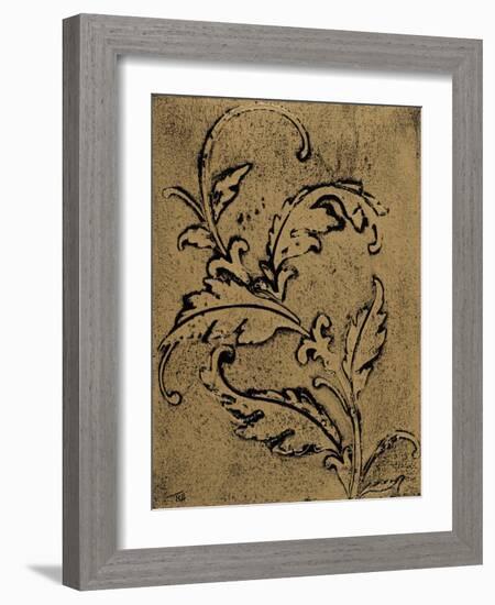 Leaf Scroll II-Tiffany Hakimipour-Framed Art Print