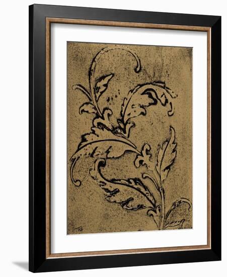 Leaf Scroll II-Tiffany Hakimipour-Framed Art Print