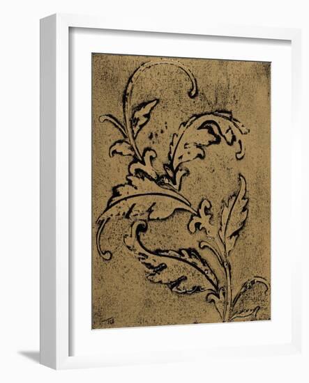 Leaf Scroll II-Tiffany Hakimipour-Framed Art Print