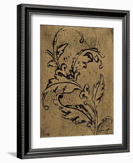 Leaf Scroll II-Tiffany Hakimipour-Framed Art Print