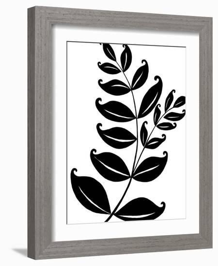 Leaf Silhouette II-Chariklia Zarris-Framed Art Print