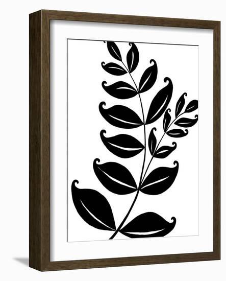 Leaf Silhouette II-Chariklia Zarris-Framed Art Print