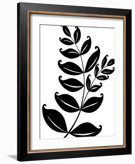 Leaf Silhouette II-Chariklia Zarris-Framed Art Print