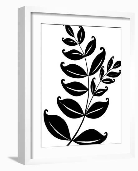 Leaf Silhouette II-Chariklia Zarris-Framed Art Print