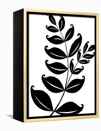 Leaf Silhouette II-Chariklia Zarris-Framed Stretched Canvas