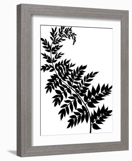 Leaf Silhouette III-Chariklia Zarris-Framed Art Print