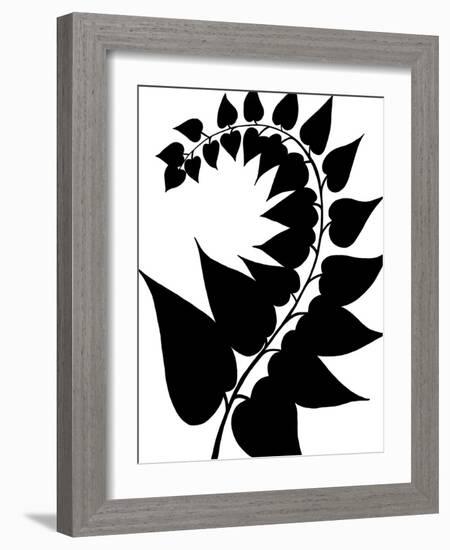 Leaf Silhouette IV-Chariklia Zarris-Framed Art Print