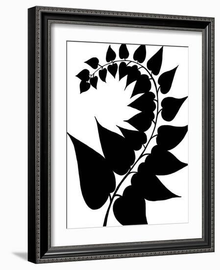 Leaf Silhouette IV-Chariklia Zarris-Framed Art Print