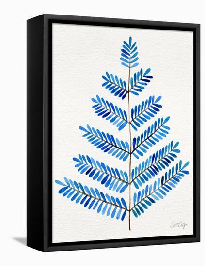 Leaflets in Blue – Cat Coqullette-Cat Coquillette-Framed Premier Image Canvas