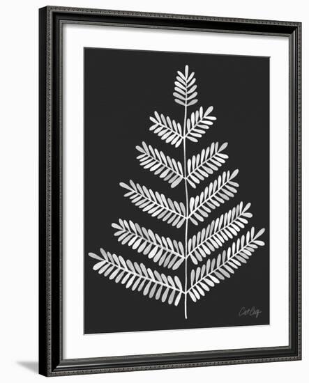 Leaflets in White on Black – Cat Coqullette-Cat Coquillette-Framed Giclee Print