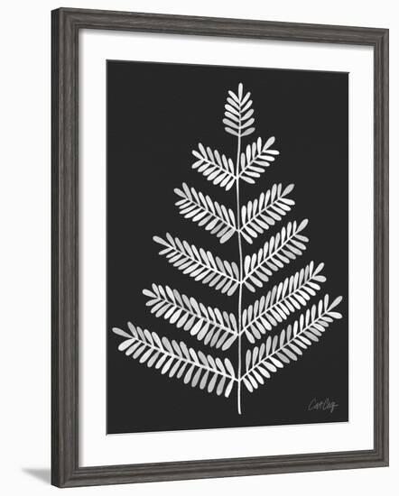 Leaflets in White on Black – Cat Coqullette-Cat Coquillette-Framed Giclee Print