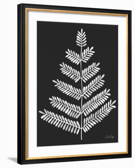 Leaflets in White on Black – Cat Coqullette-Cat Coquillette-Framed Giclee Print