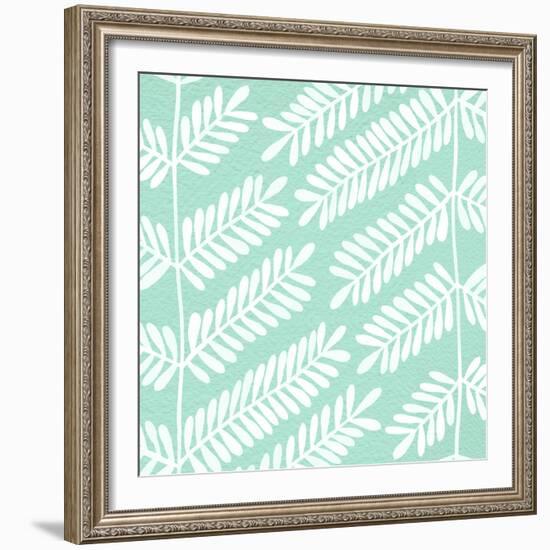 Leaflets Mint Pattern-Cat Coquillette-Framed Giclee Print