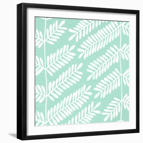 Leaflets Mint Pattern-Cat Coquillette-Framed Giclee Print