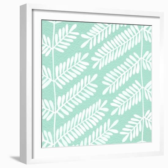 Leaflets Mint Pattern-Cat Coquillette-Framed Giclee Print