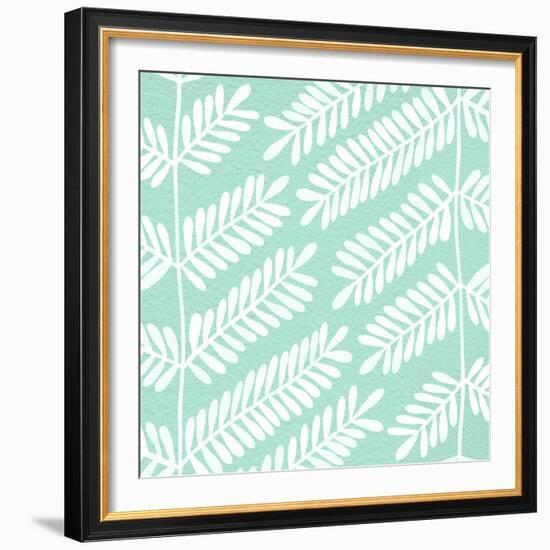 Leaflets Mint Pattern-Cat Coquillette-Framed Giclee Print