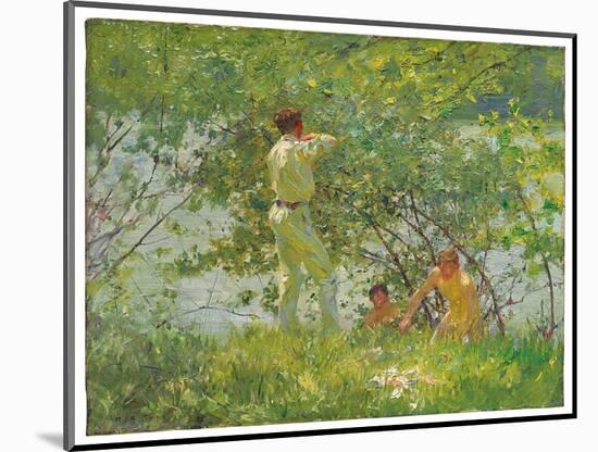 Leafy June, 1909 (Oil on Canvas)-Henry Scott Tuke-Mounted Giclee Print