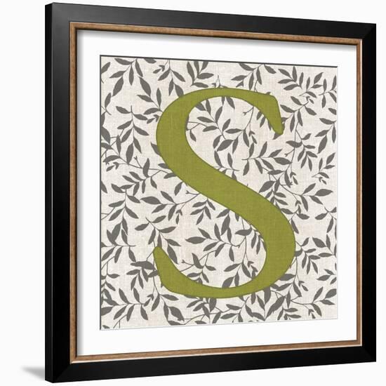 Leafy Letter - S-Belle Poesia-Framed Giclee Print