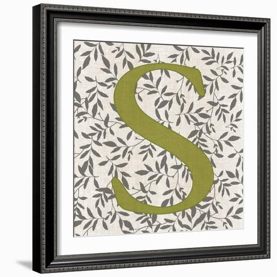 Leafy Letter - S-Belle Poesia-Framed Giclee Print