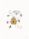 Bees and Botanicals II-Leah York-Art Print