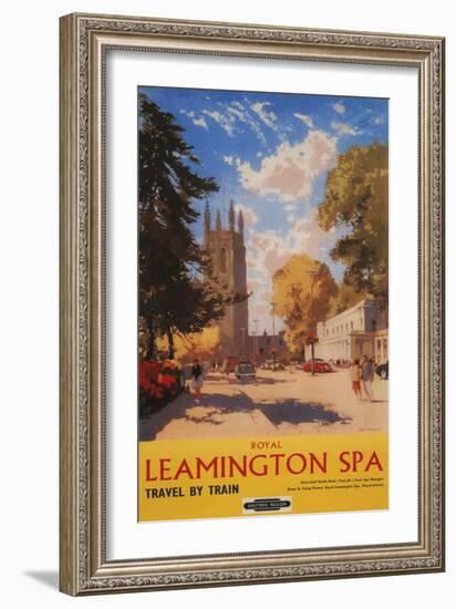 Leamington, England - Royal Spa, Street View British Railways Poster-Lantern Press-Framed Art Print