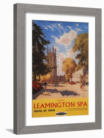 Leamington, England - Royal Spa, Street View British Railways Poster-Lantern Press-Framed Art Print