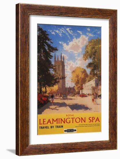 Leamington, England - Royal Spa, Street View British Railways Poster-Lantern Press-Framed Art Print