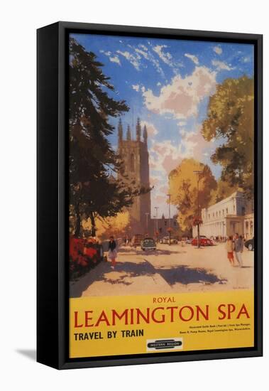 Leamington, England - Royal Spa, Street View British Railways Poster-Lantern Press-Framed Stretched Canvas