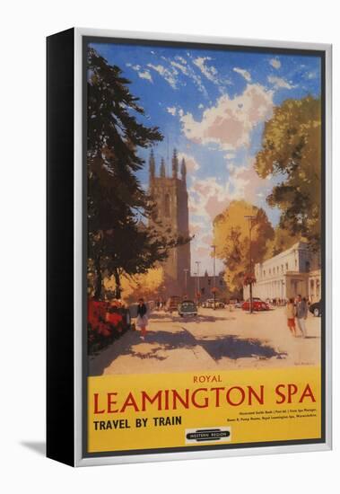 Leamington, England - Royal Spa, Street View British Railways Poster-Lantern Press-Framed Stretched Canvas